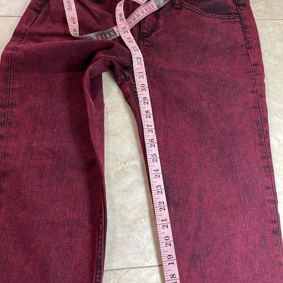 Corpus Red Acid Wash Super Skinny Jeans 29 Made in USA NWT Ron Herman Denim - Picture 12 of 13
